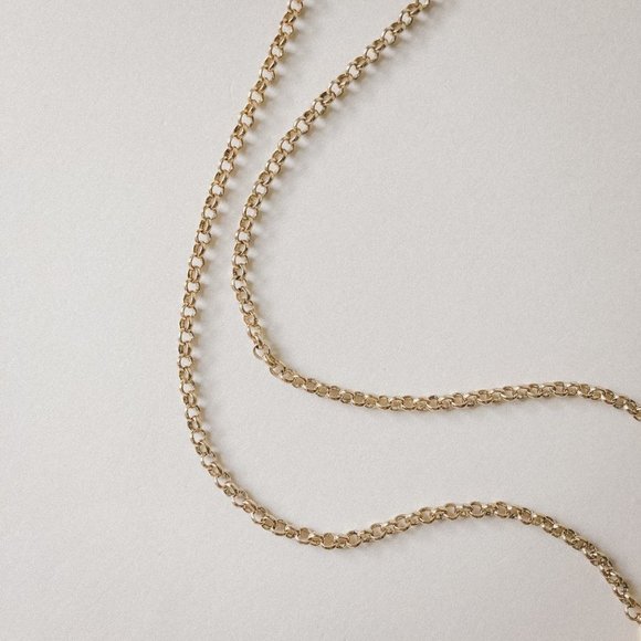 J. Crew Orange Rhinestone Pendant Gold Necklace - Picture 5 of 8